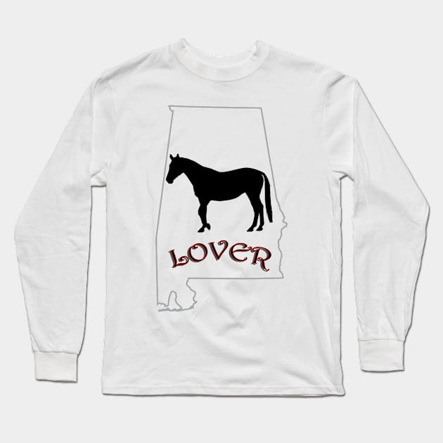 Alabama Horse Lover Gifts Long Sleeve T-Shirt by Prairie Ridge Designs